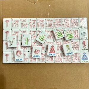 Grandmillennial Coquette Mahjong Tile Set